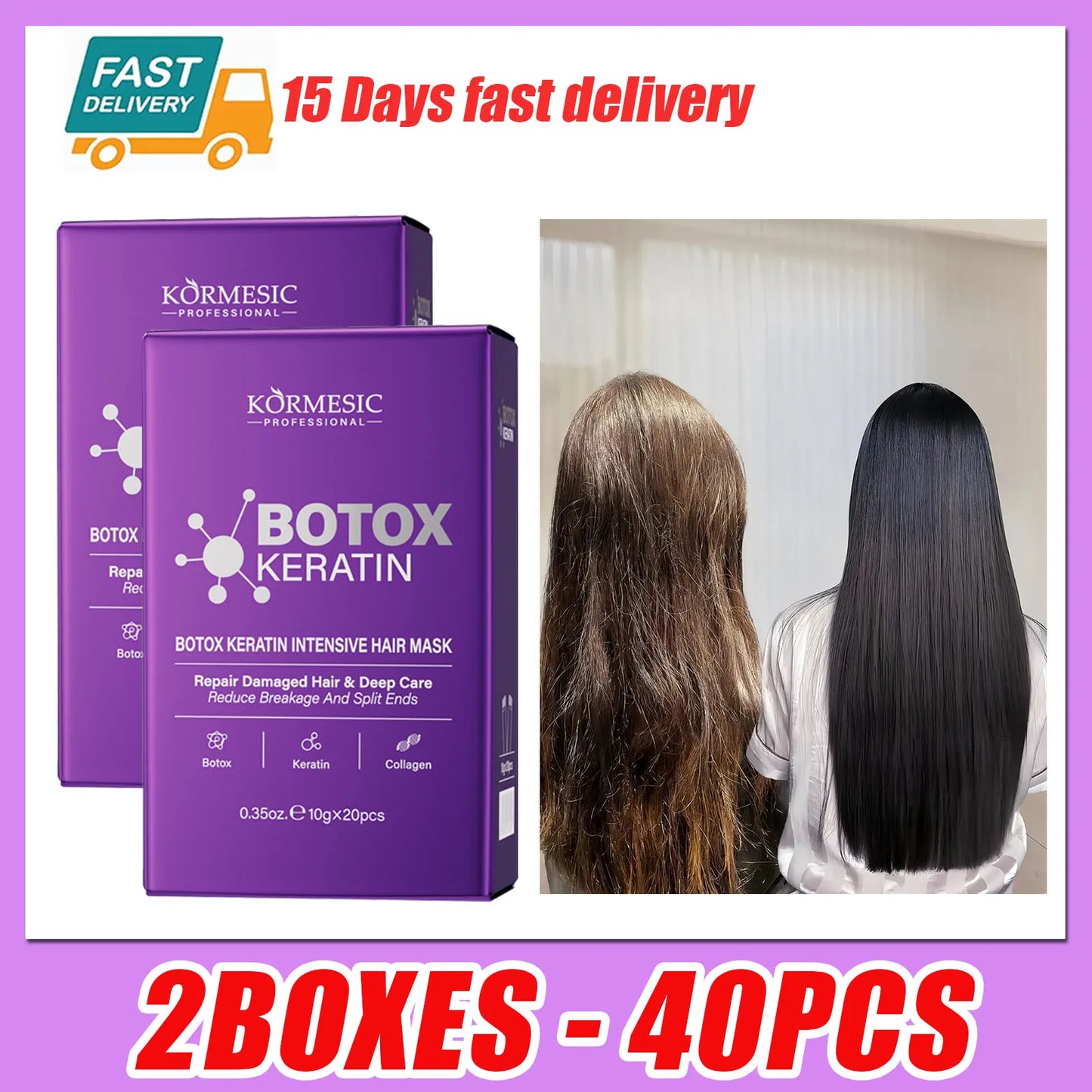5-Second Keratin Repair Hair Mask — Deep Moisture Treatment