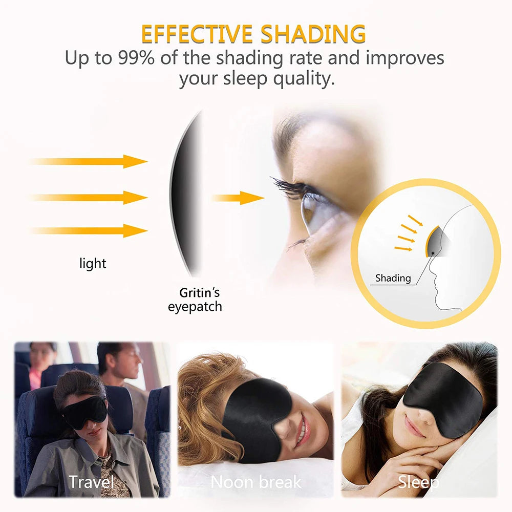 Silk Sleep Mask — Cotton-Filled Blackout Eye Mask