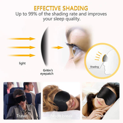 Silk Sleep Mask — Cotton-Filled Blackout Eye Mask