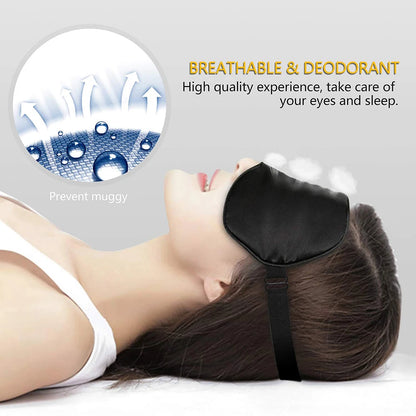 Silk Sleep Mask — Cotton-Filled Blackout Eye Mask