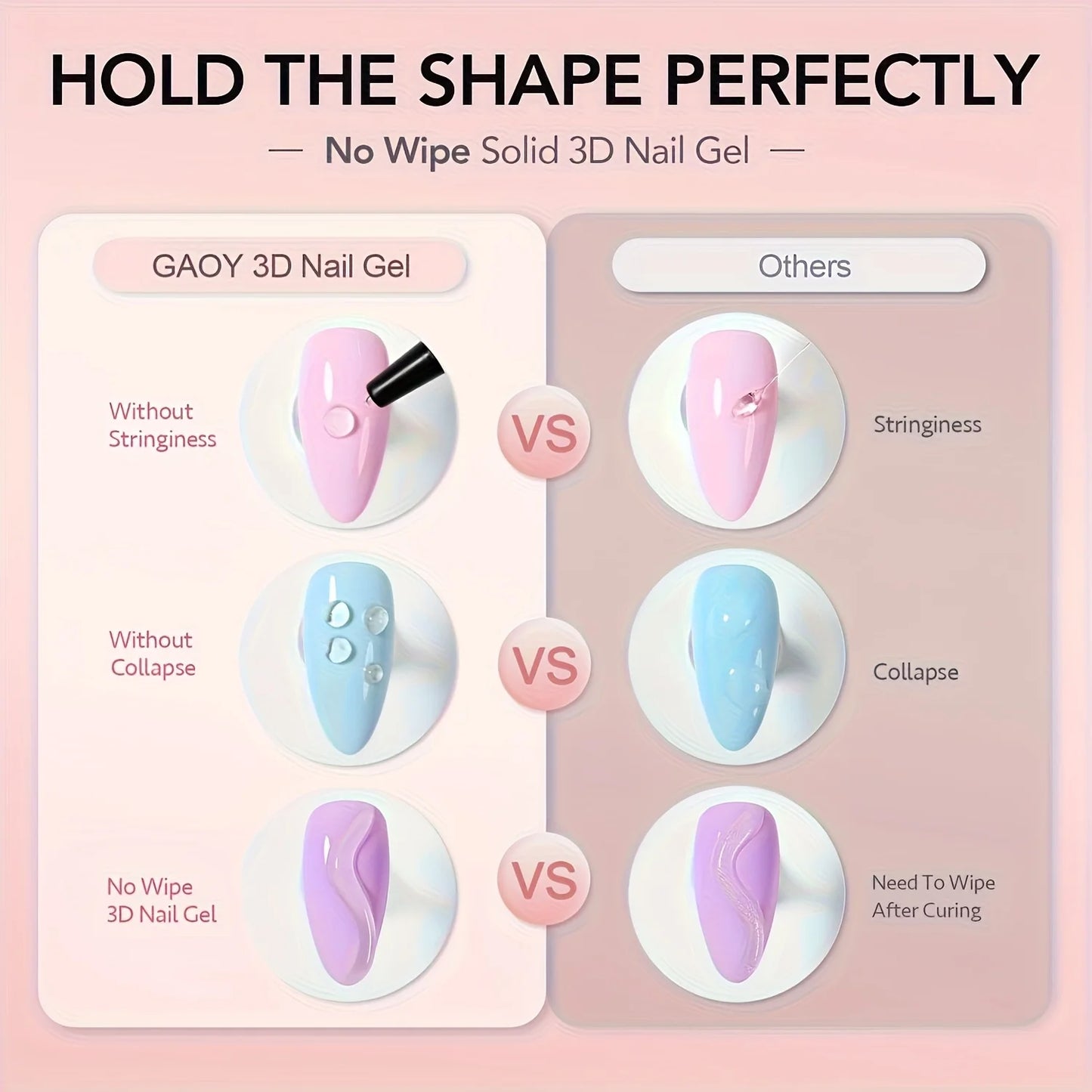 3D Nail Art Modeling Gel — Sculpting & Painting Gel