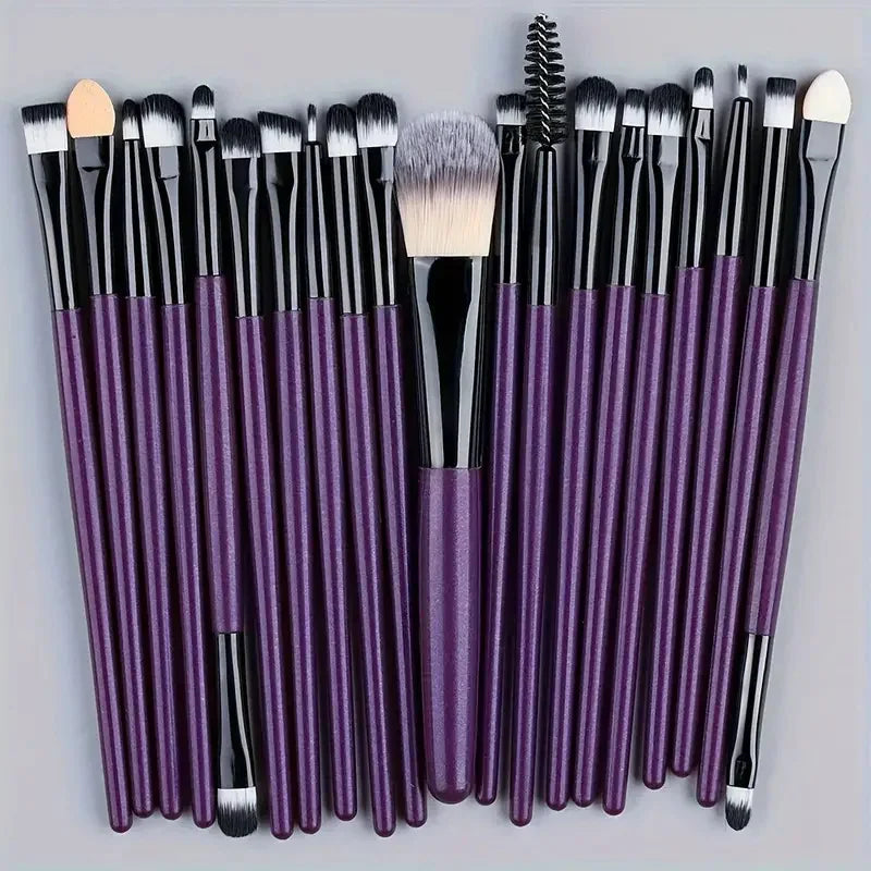 20-Piece Makeup Brush Set — Face, Eye & Blending Brushes