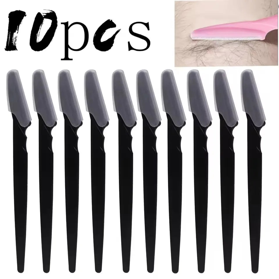 Facial Razor & Eyebrow Trimmer Set — Dermaplaning Blades
