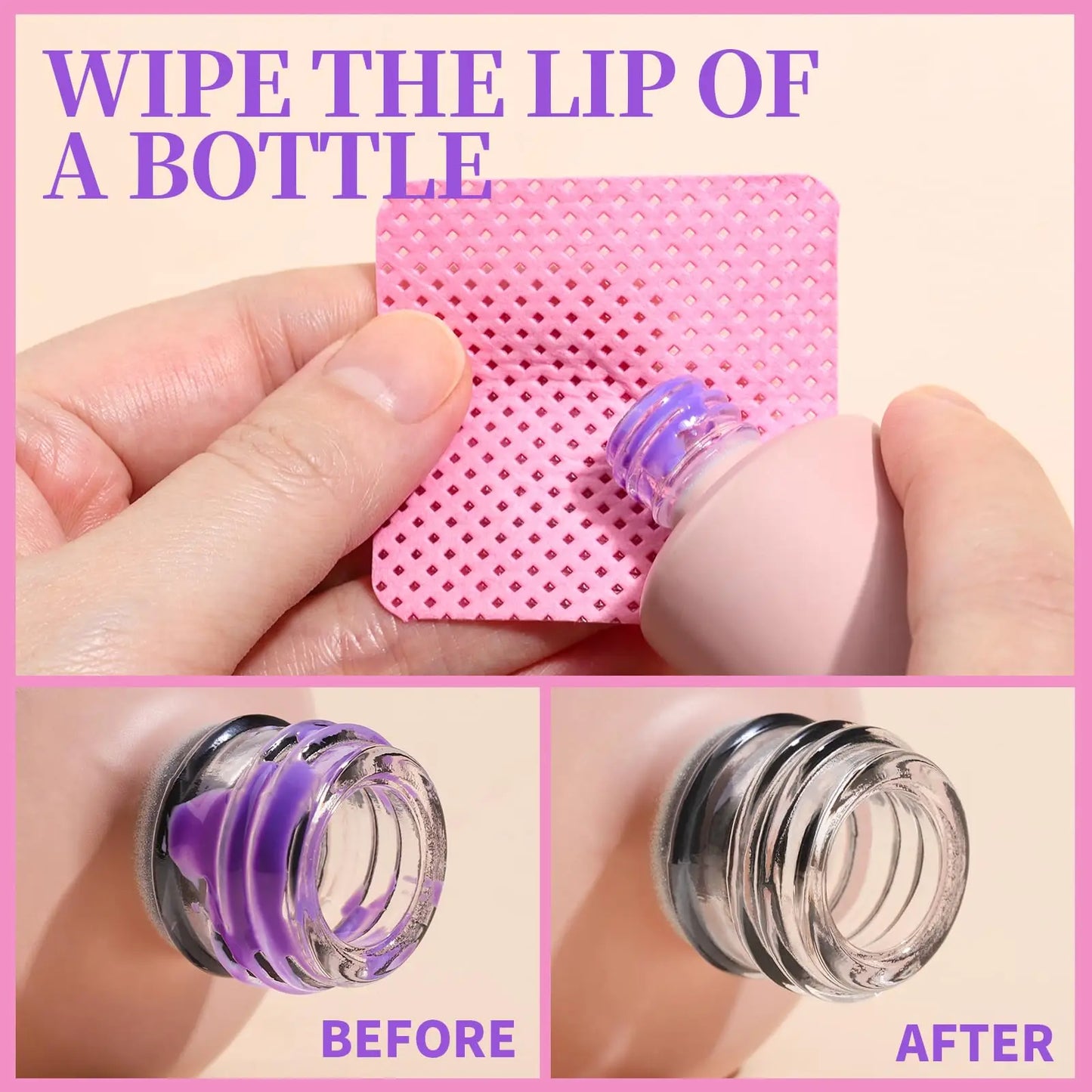 Lint-Free Nail & Lash Wipes — 200 Pack