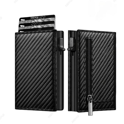 Carbon Fiber RFID Card Holder — Slim ID & Bank Card Wallet