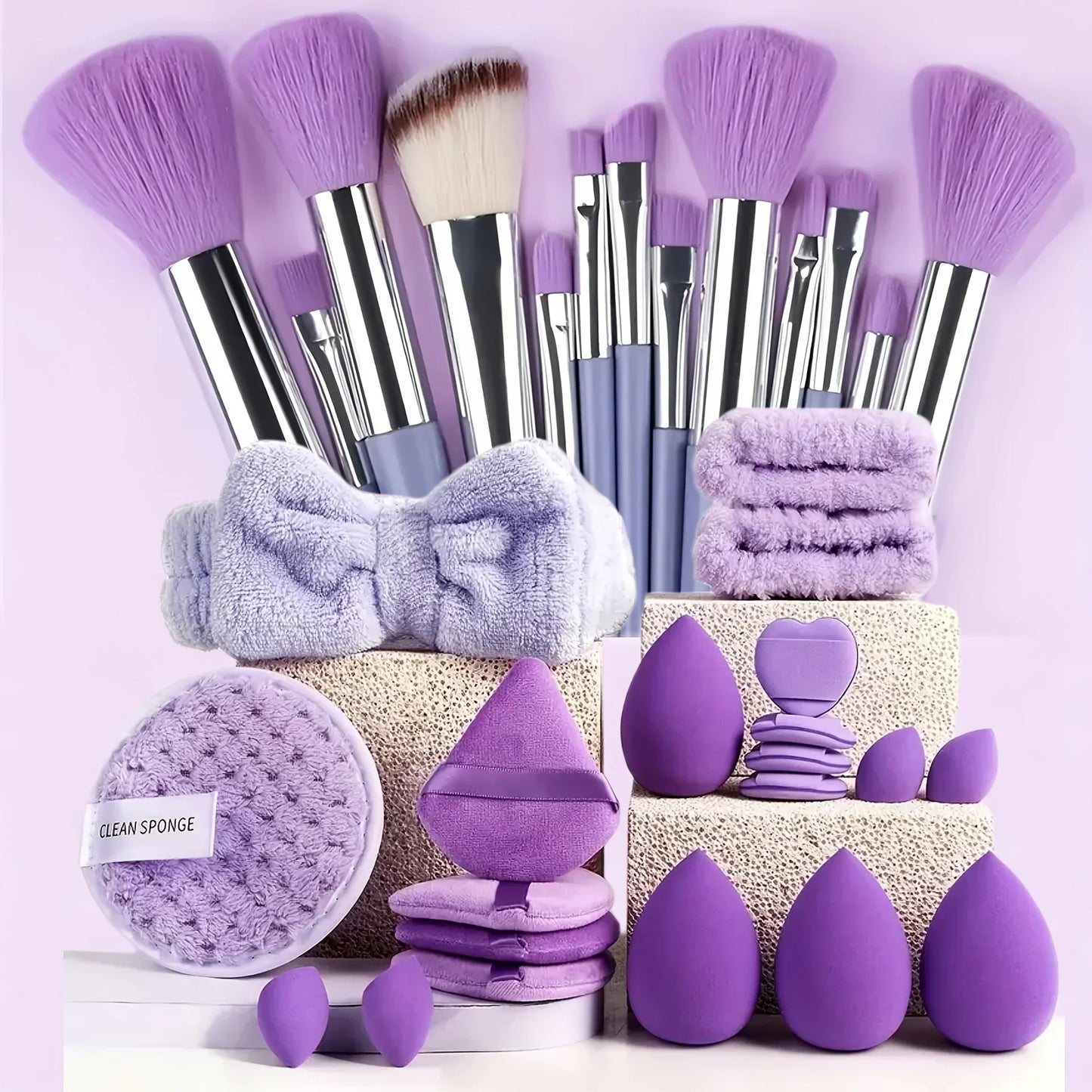 33-Piece Beauty Sponge & Makeup Applicator Set