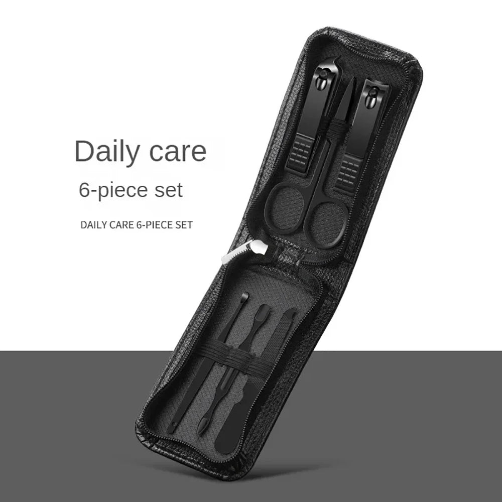 6-Piece Travel Manicure Set with Nail Scissors & Clippers