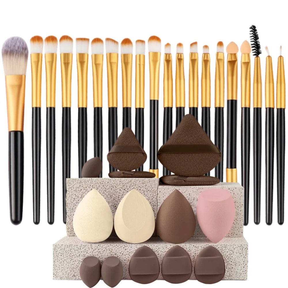 20-Piece Makeup Brush Set — Face, Eye & Blending Brushes