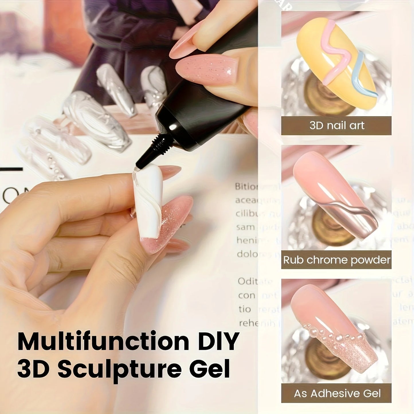 3D Nail Art Modeling Gel — Sculpting & Painting Gel