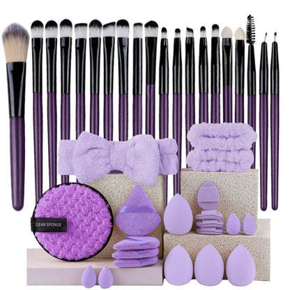 20-Piece Makeup Brush Set — Face, Eye & Blending Brushes