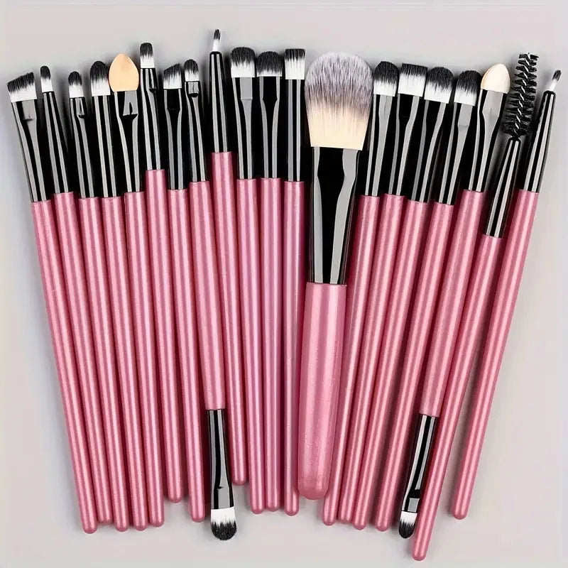 20-Piece Makeup Brush Set — Face, Eye & Blending Brushes