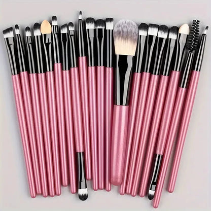 20-Piece Makeup Brush Set — Face, Eye & Blending Brushes