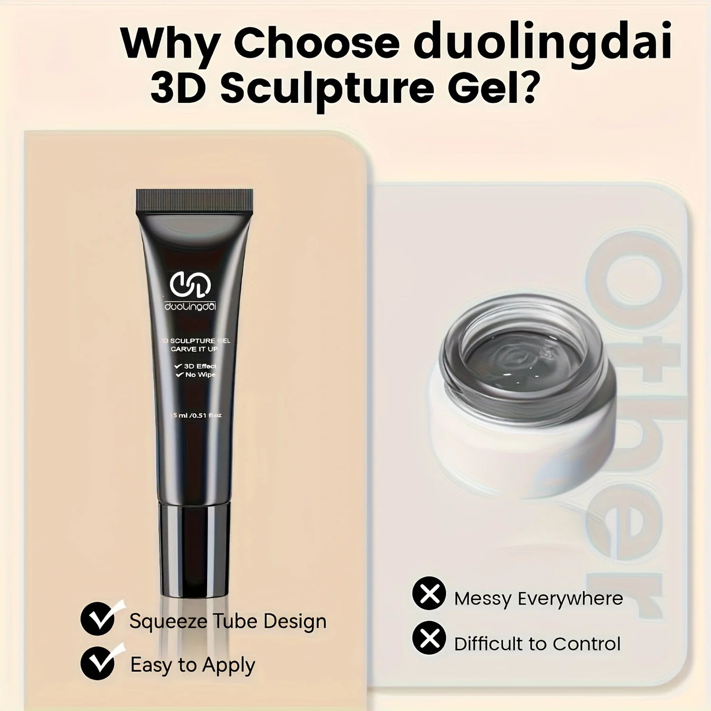 3D Nail Art Modeling Gel — Sculpting & Painting Gel