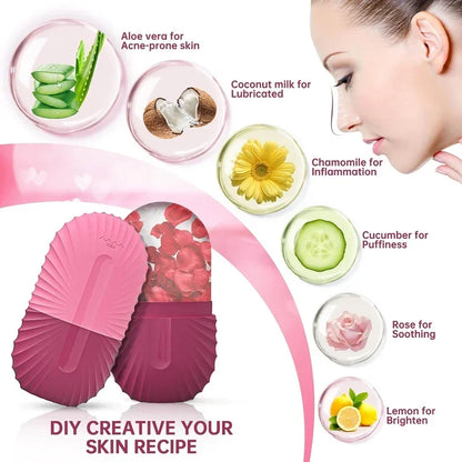 Silicone Ice Roller & Mold — Puffiness & Pores