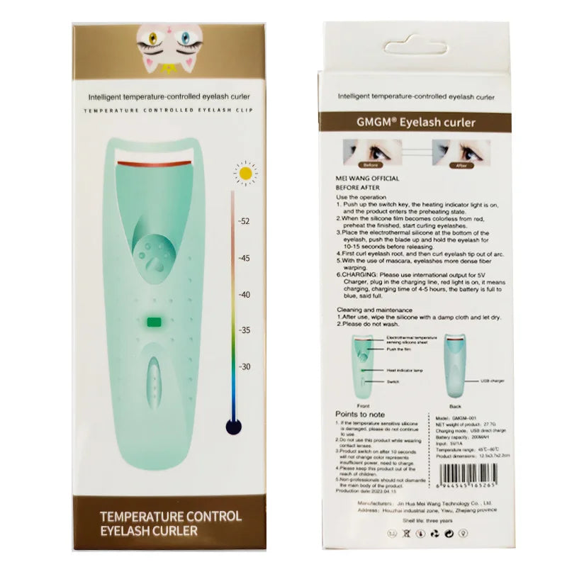 Heated Eyelash Curler — Electric Long-Lasting Curl