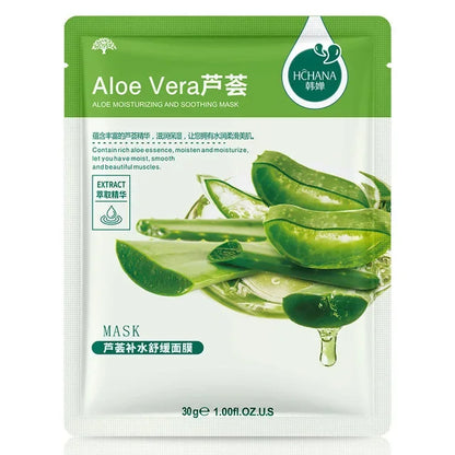 Natural Plant Sheet Masks 30pc — Aloe & Fruit Face Masks