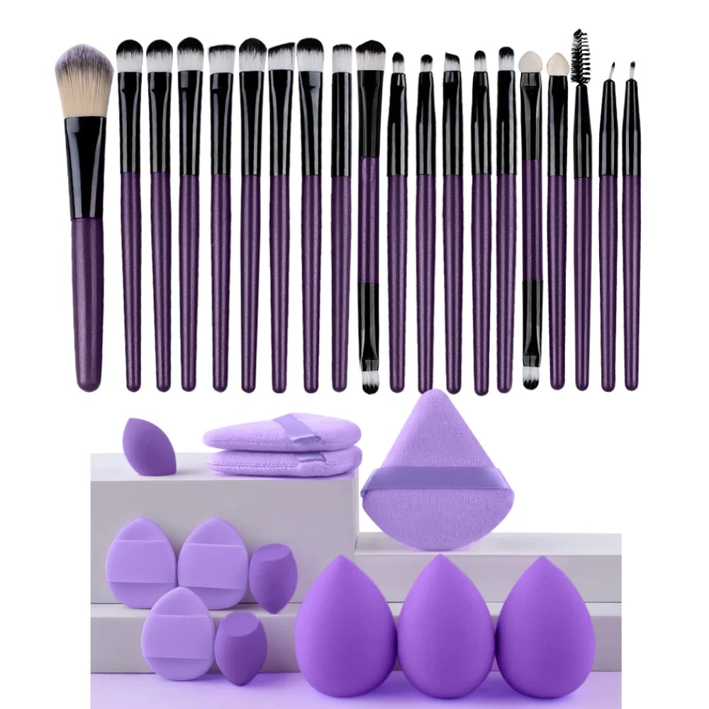 20-Piece Makeup Brush Set — Face, Eye & Blending Brushes
