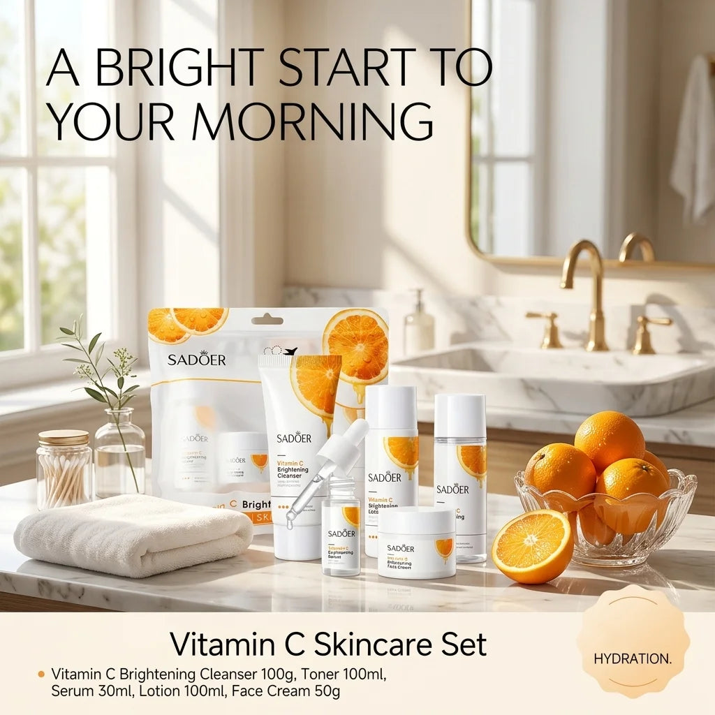 Vitamin C Travel Skincare Set — 5pc Brightening Routine