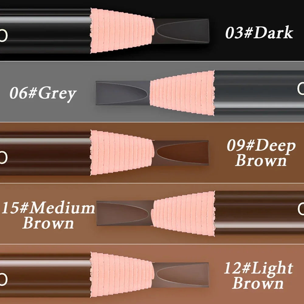 Microblading Brow Pencil 5pc — Waterproof Hair-Stroke Tint