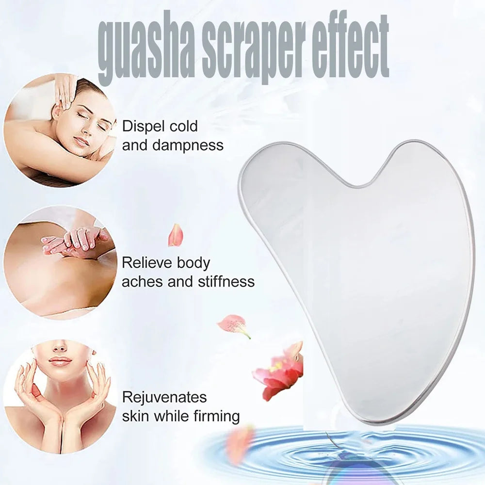 Stainless Steel Gua Sha — Cooling Face & Eye Tool