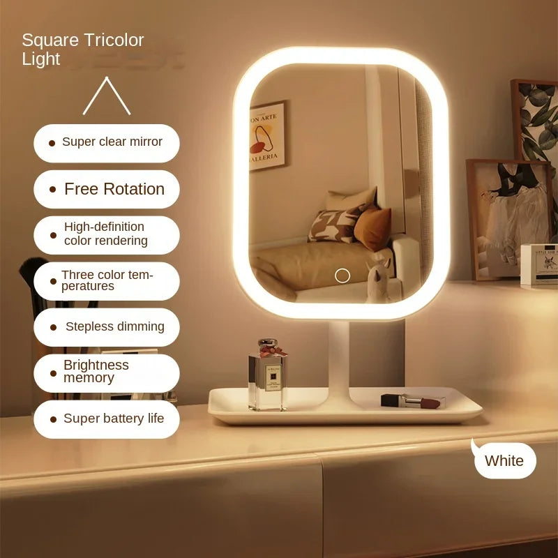 LED Vanity Makeup Mirror with 3 Light Modes & Touch Control
