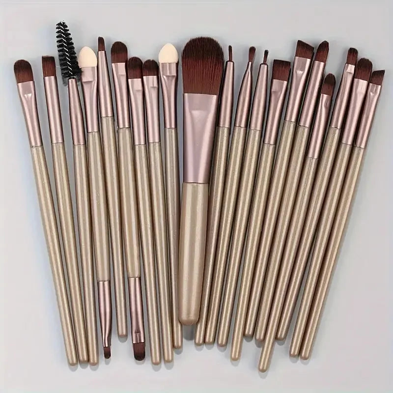 20-Piece Makeup Brush Set — Face, Eye & Blending Brushes
