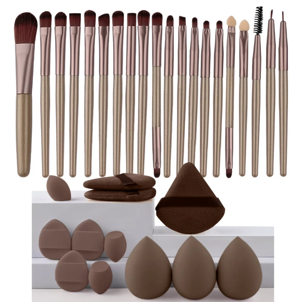 20-Piece Makeup Brush Set — Face, Eye & Blending Brushes