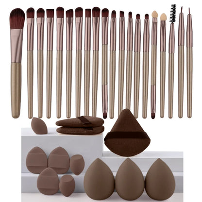 20-Piece Makeup Brush Set — Face, Eye & Blending Brushes