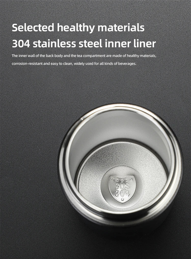 500ml Tea Infuser Thermos – Stainless Steel Insulated Travel Mug with Handle, Leakproof Flask for Gift