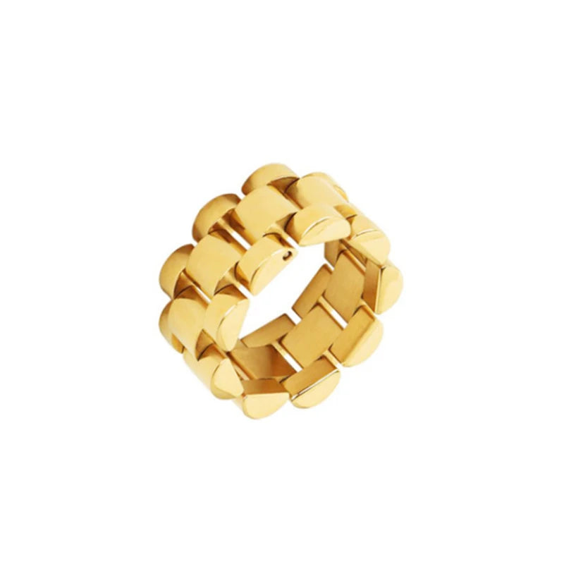 Chunky Gold Chain Ring — PVD Plated Stainless Steel