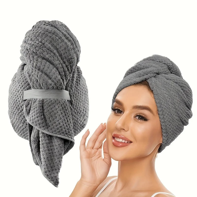 Microfiber Hair Towel Wrap — Quick-Dry Turban