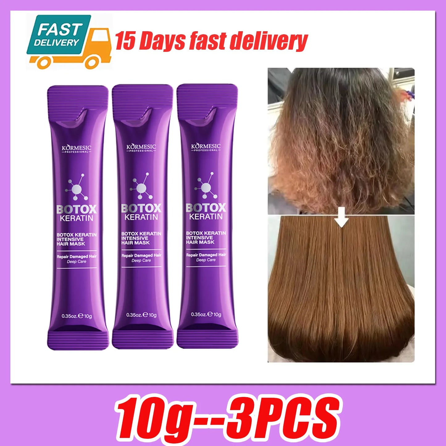 5-Second Keratin Repair Hair Mask — Deep Moisture Treatment