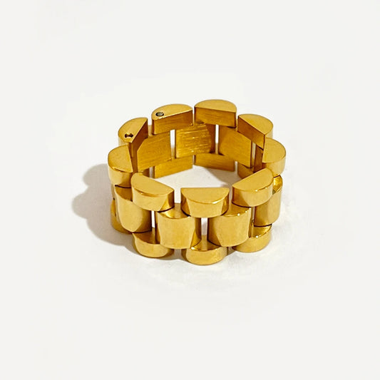 Chunky Gold Chain Ring — PVD Plated Stainless Steel