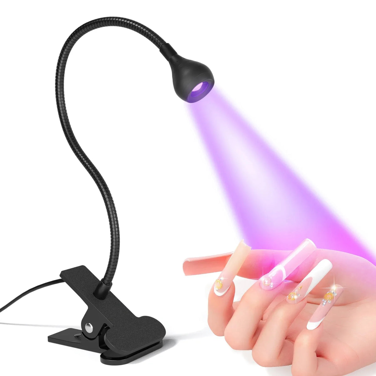 Clip-On USB Nail Lamp — Mini 395nm UV Dryer
