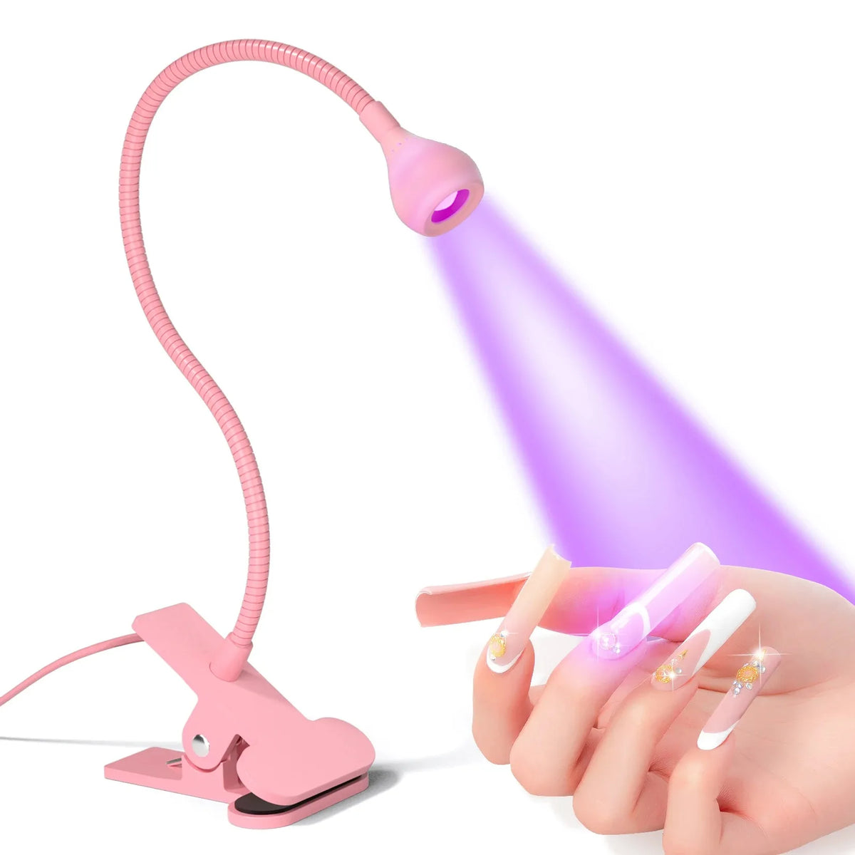 Clip-On USB Nail Lamp — Mini 395nm UV Dryer