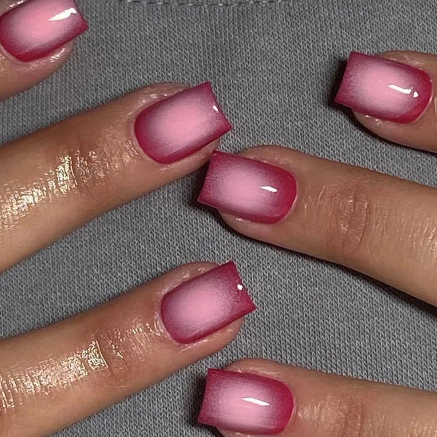 Press-On Nails 24pc — Short French Floral & Butterfly Set