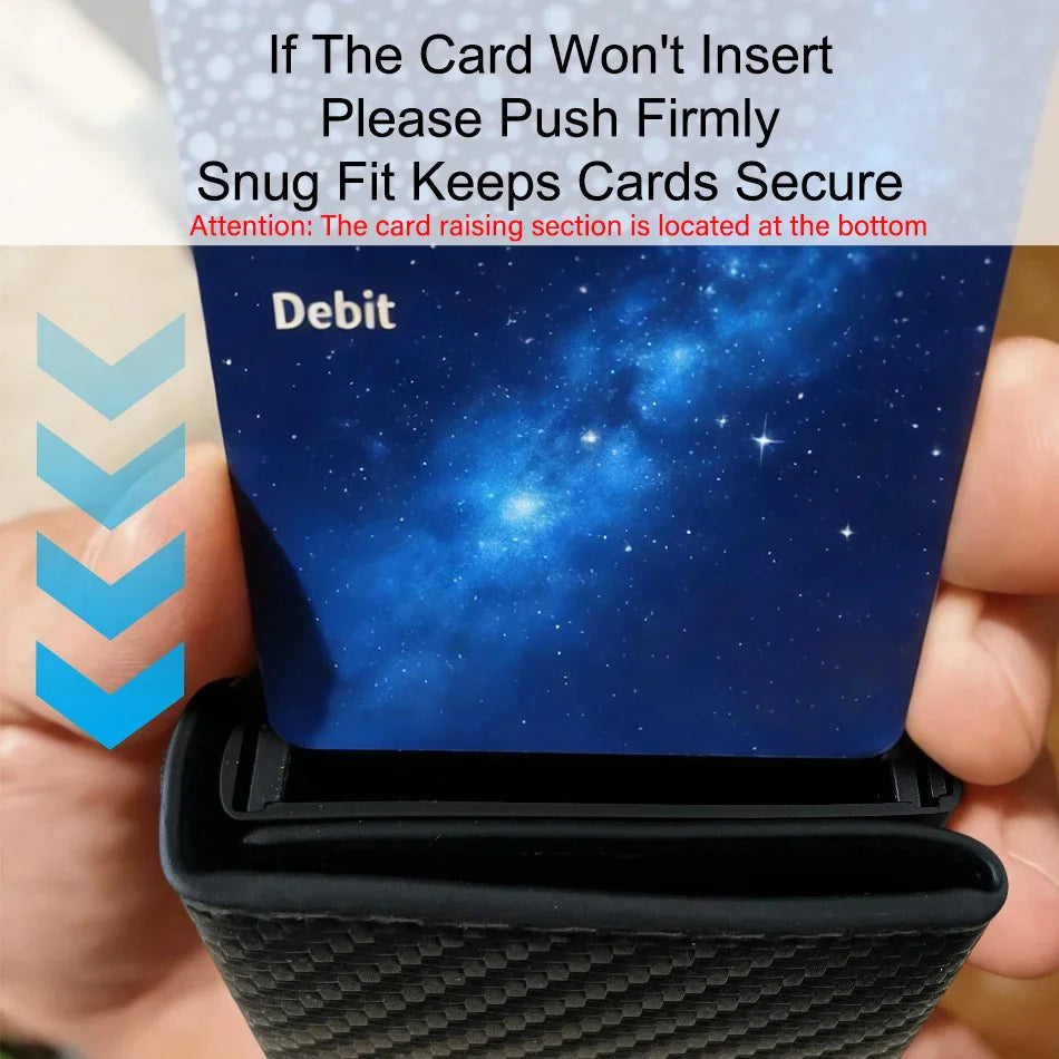 Carbon Fiber RFID Card Holder — Slim ID & Bank Card Wallet