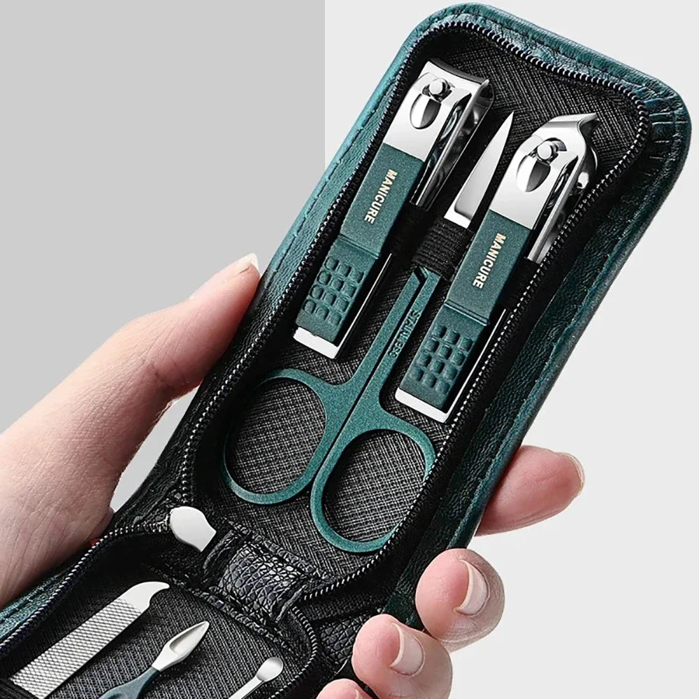 6-Piece Travel Manicure Set with Nail Scissors & Clippers