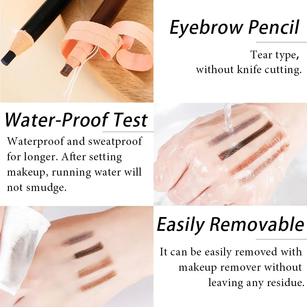 Microblading Brow Pencil 5pc — Waterproof Hair-Stroke Tint