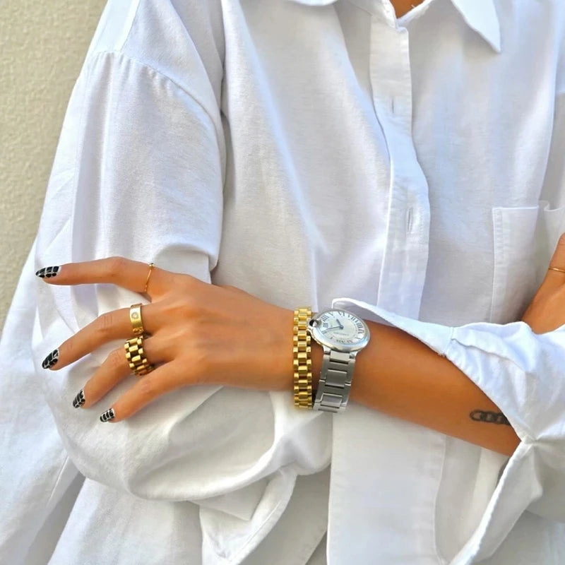 Chunky Gold Chain Ring — PVD Plated Stainless Steel