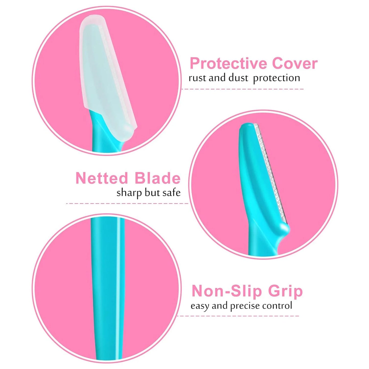 Facial Razor & Eyebrow Trimmer Set — Dermaplaning Blades