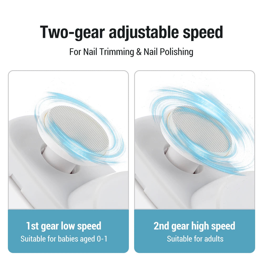Electric Nail Clipper & Grinder — 2-in-1 for Adults & Babies