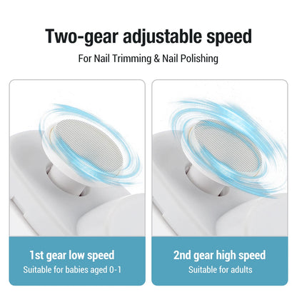 Electric Nail Clipper & Grinder — 2-in-1 Trim & Buff