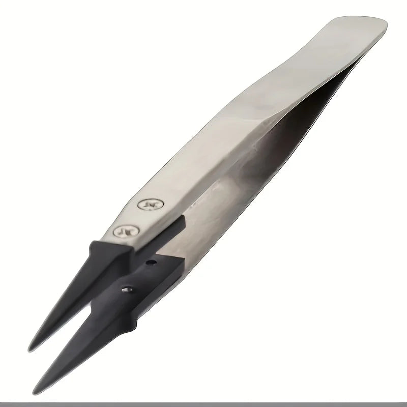 ESD Precision Tweezers — Anti-Static Stainless Steel