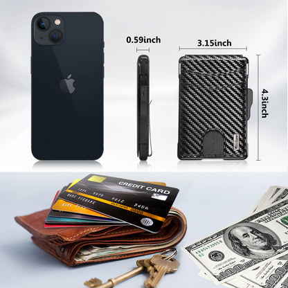 Pop-Up RFID Wallet — 9-13 Cards, Money Clip & ID Window