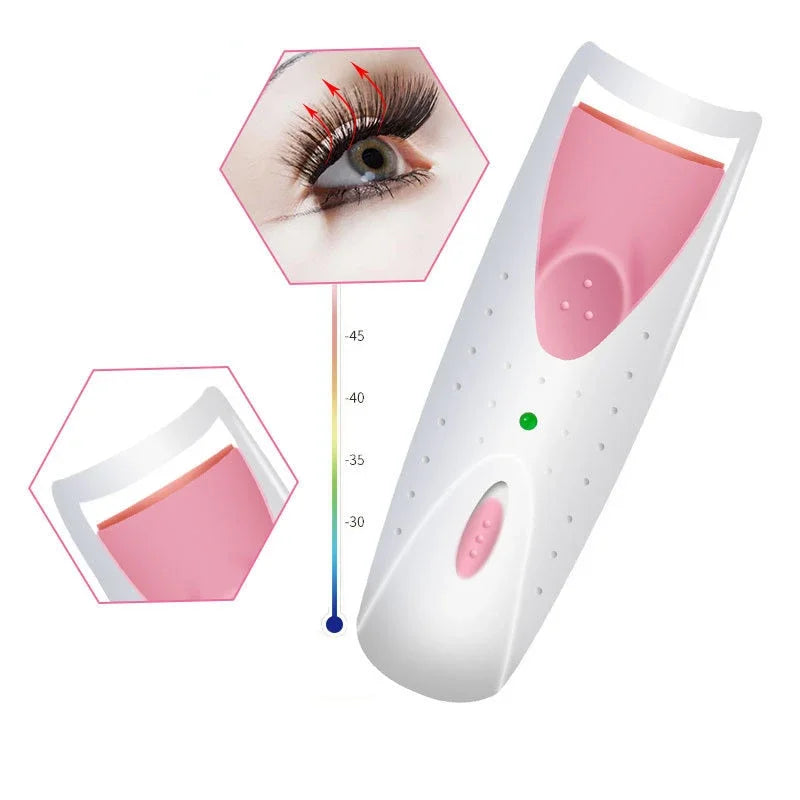 Heated Eyelash Curler — Electric Long-Lasting Curl