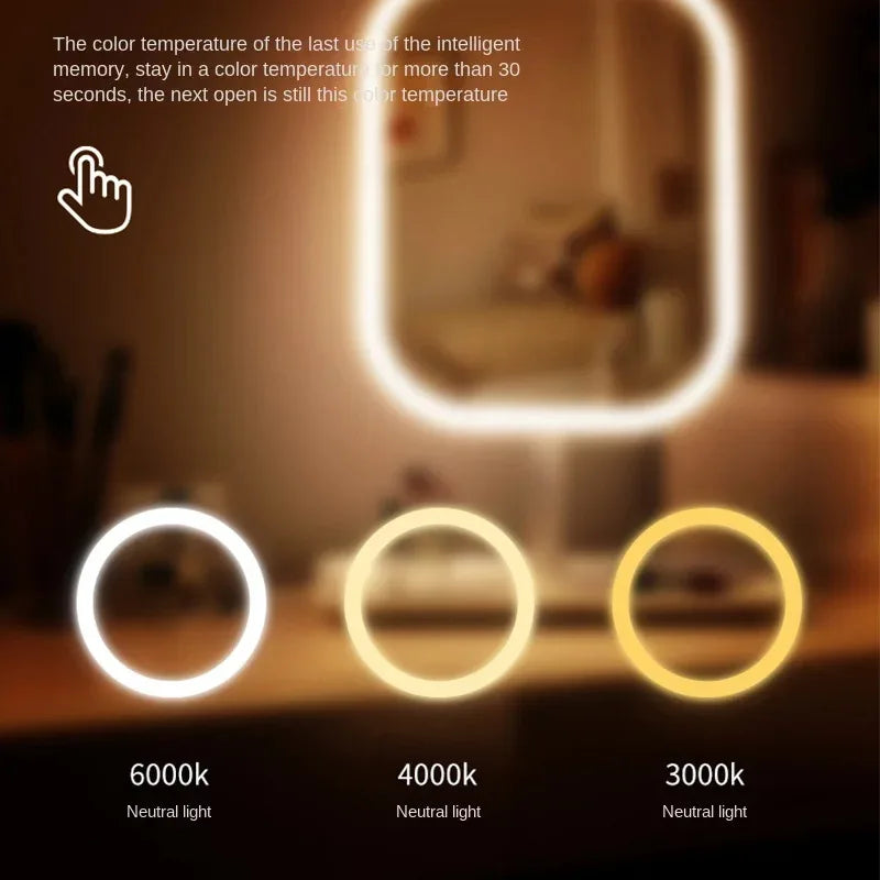 LED Vanity Makeup Mirror with 3 Light Modes & Touch Control