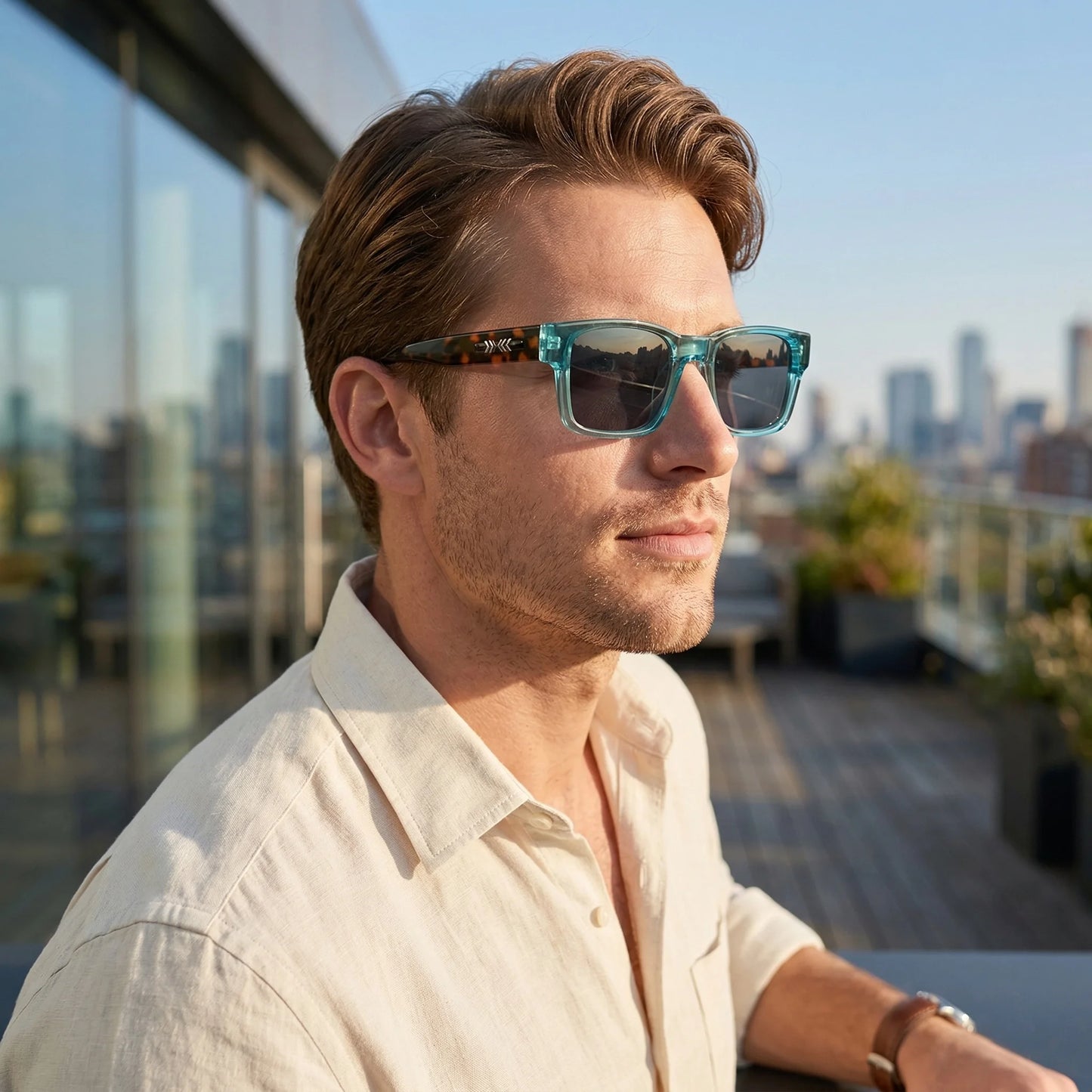 Classic Square Sunglasses with UV400 Protection — Unisex