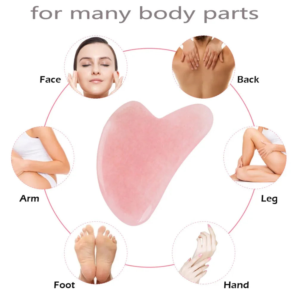Gua Sha Facial Board — Rose & Jade Tone