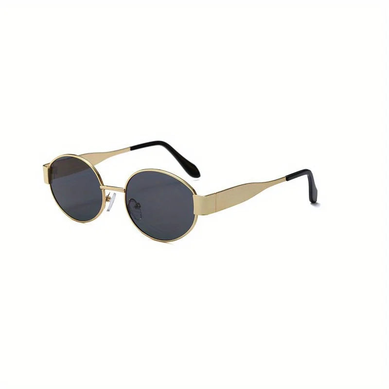 Oval Metal Frame Sunglasses — Slim Classic Shades